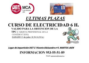 CURSO DE ELECTRICISTA 6 H